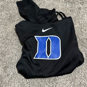 Nike Black Hoodie with Blue Lettering